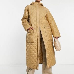 ASOS Design Tall longline quilted coat